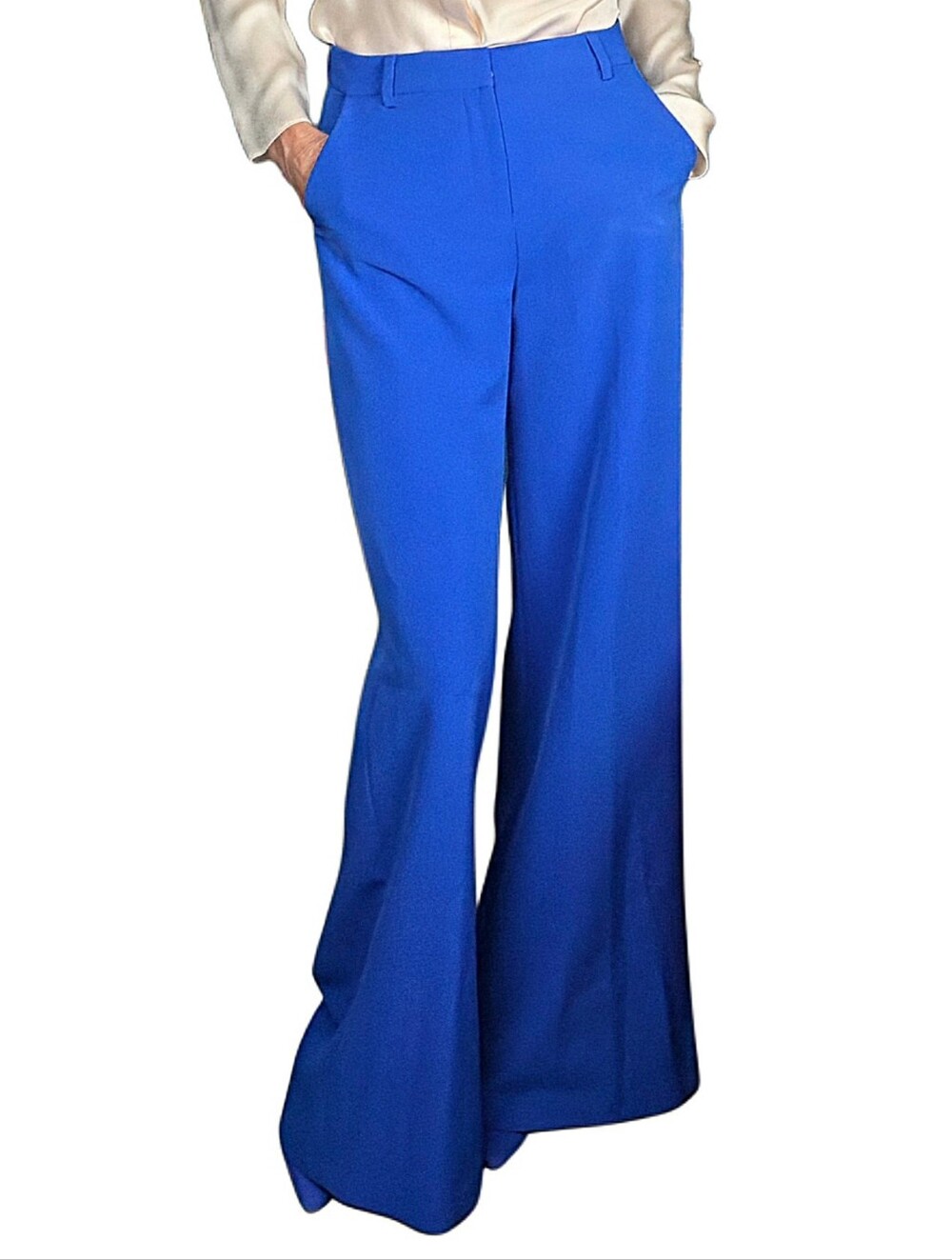 L'AGENCE Pilar Wide Leg Pant In Pop Blue